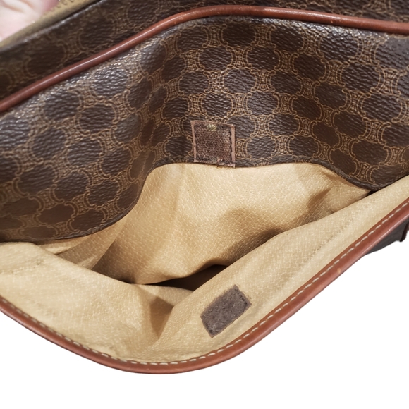 CELINE Macadam Blason Clutch Handbag VINTAGE Large PVC Coated canvas - Picture 8 of 9